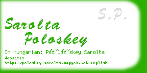 sarolta poloskey business card